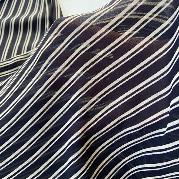 Express High Waist  Sheer Wide Leg Striped Crop - Picture 6 of 6